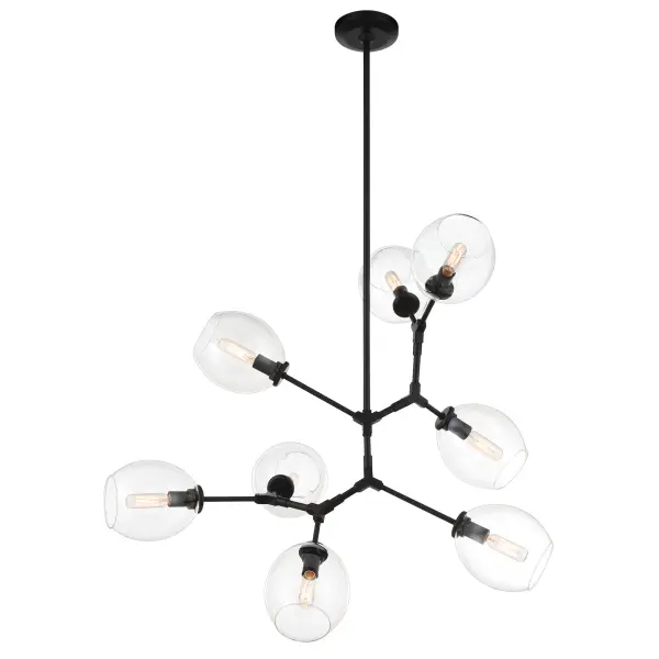 Nexpo 8-Light Chandelier in Coal Black - Image 3