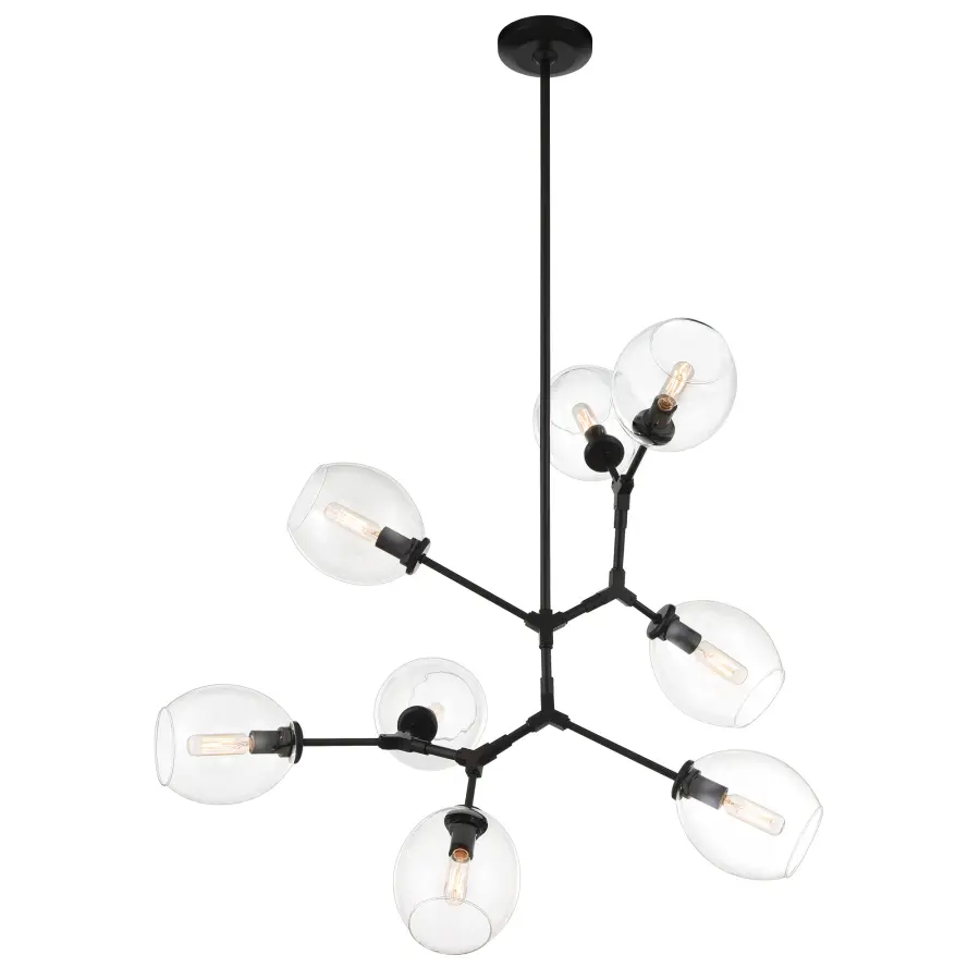 Nexpo 8-Light Chandelier in Coal Black - Image 3