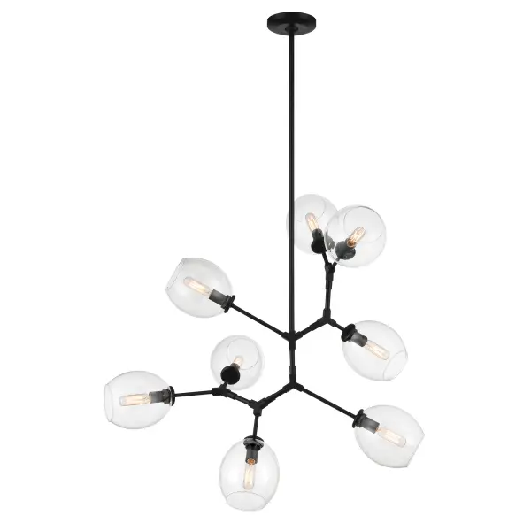 Nexpo 8-Light Chandelier in Coal Black - Image 4
