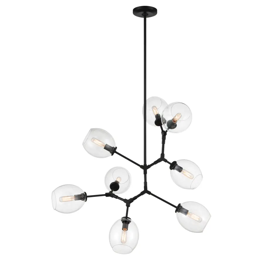 Nexpo 8-Light Chandelier in Coal Black - Image 4