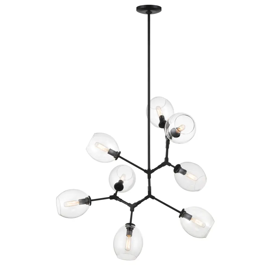 Nexpo 8-Light Chandelier in Coal Black - Image 5