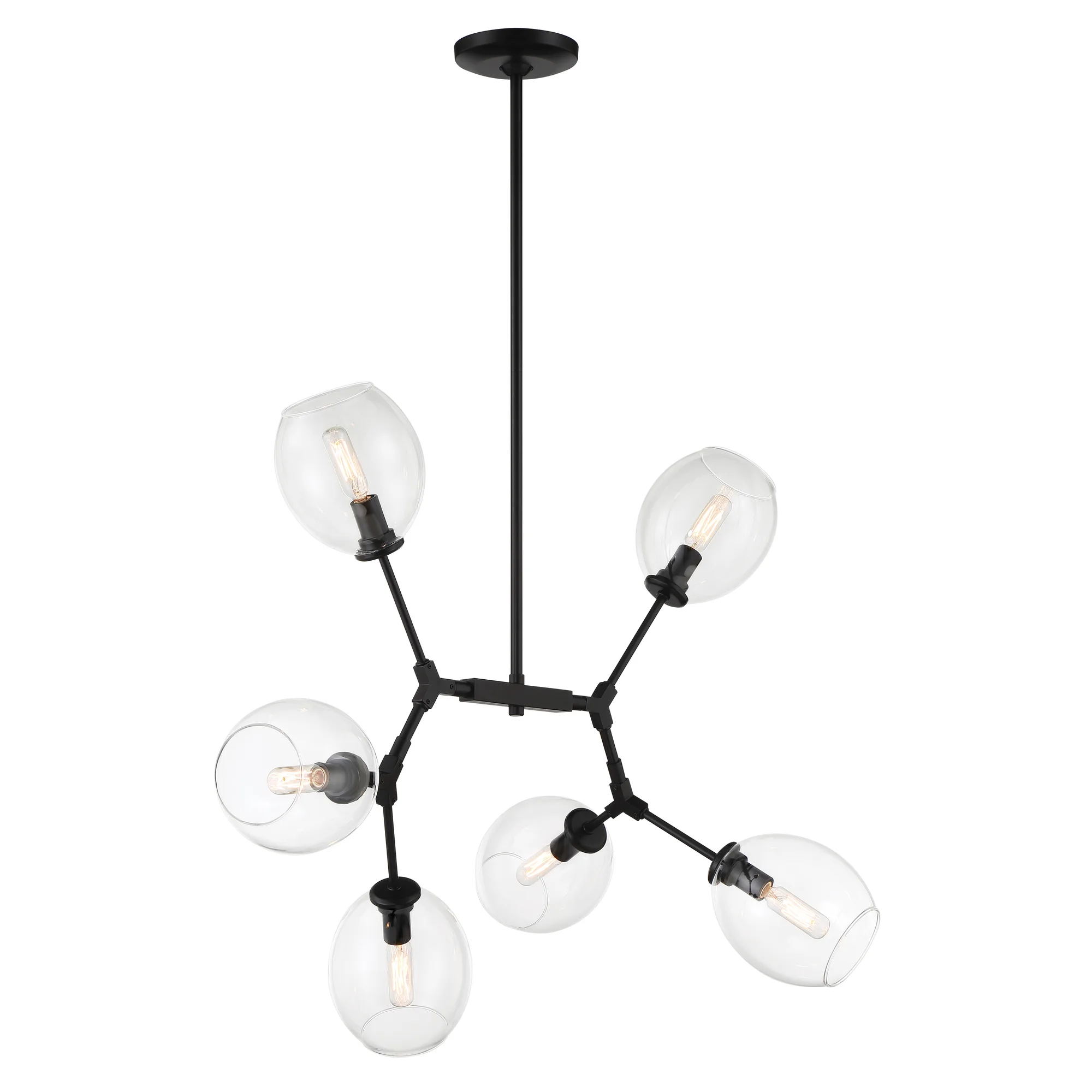 Nexpo 6-Light Chandelier in Coal Black