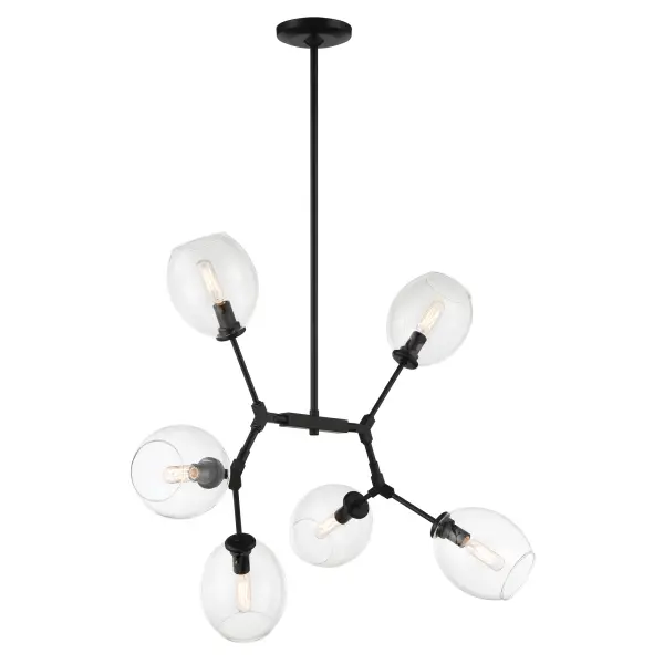 Nexpo 6-Light Chandelier in Coal Black - Image 1
