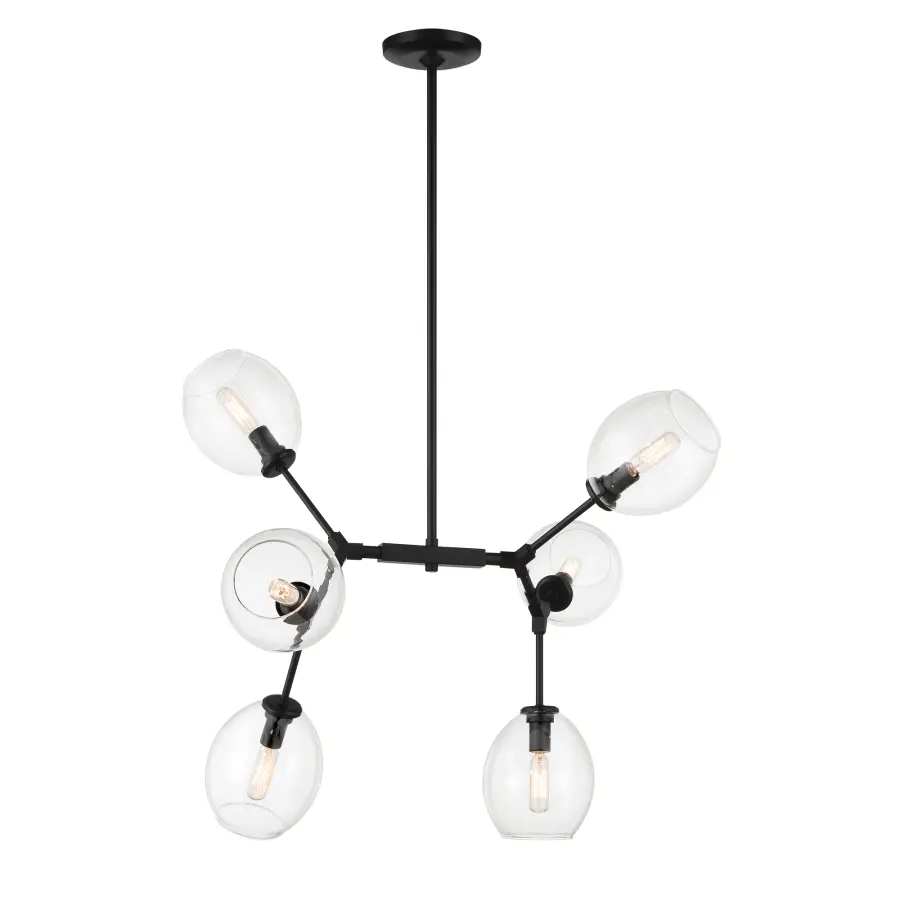 Nexpo 6-Light Chandelier in Coal Black - Image 3