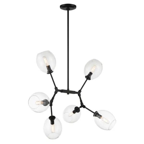 Nexpo 6-Light Chandelier in Coal Black - Image 4