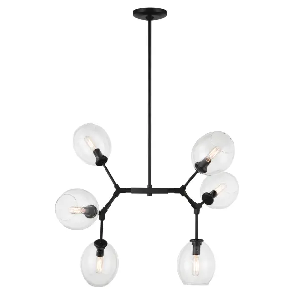 Nexpo 6-Light Chandelier in Coal Black - Image 6