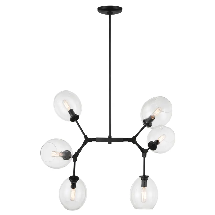 Nexpo 6-Light Chandelier in Coal Black - Image 6