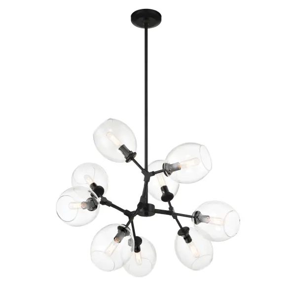 Nexpo 9-Light Chandelier in Coal Black - Image 1