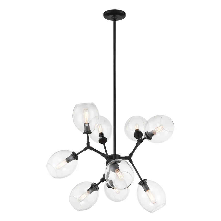 Nexpo 9-Light Chandelier in Coal Black - Image 4