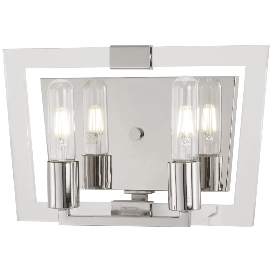 Crystal Chrome 2-Light Bath Vanity Light