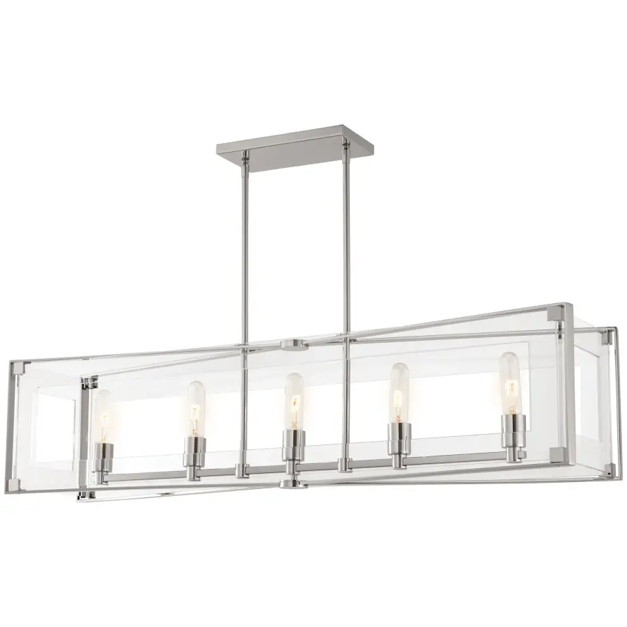 Crystal Clear 5-Light Island Chandelier - Image 1