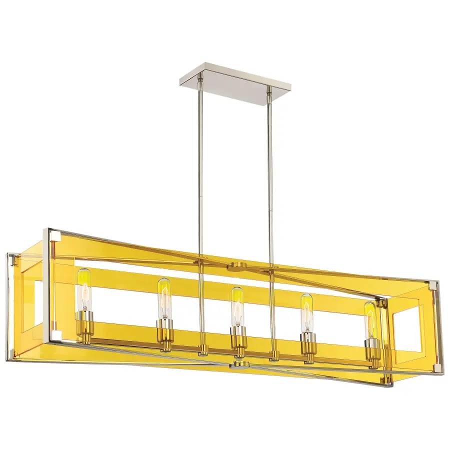 Crystal Clear 5-Light Island Chandelier - Image 2