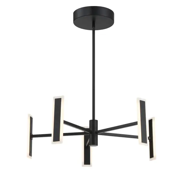Edge 5-Light LED Chandelier in Coal Black - Image 5