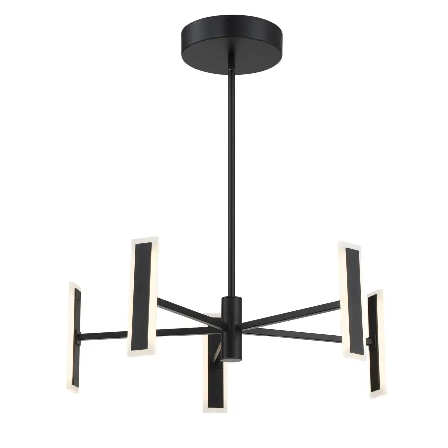 Edge 5-Light LED Chandelier in Coal Black - Image 5