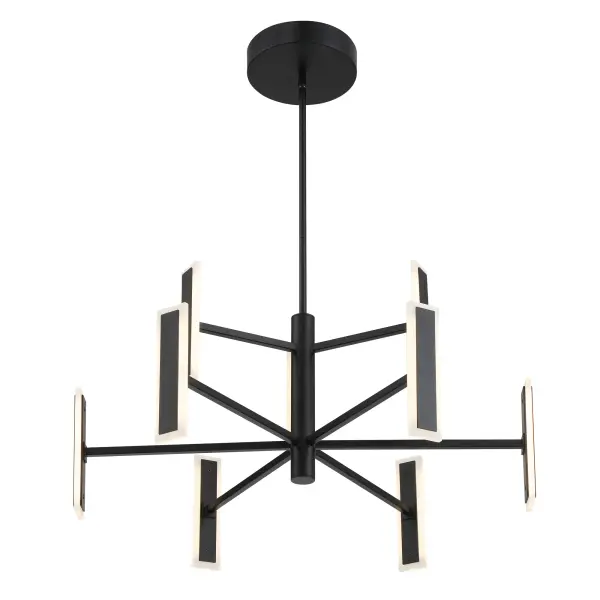 Edge 9-Light LED Chandelier in Coal Black - Image 3