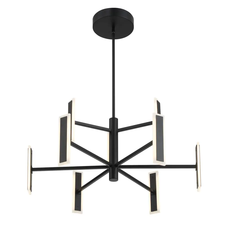 Edge 9-Light LED Chandelier in Coal Black - Image 3