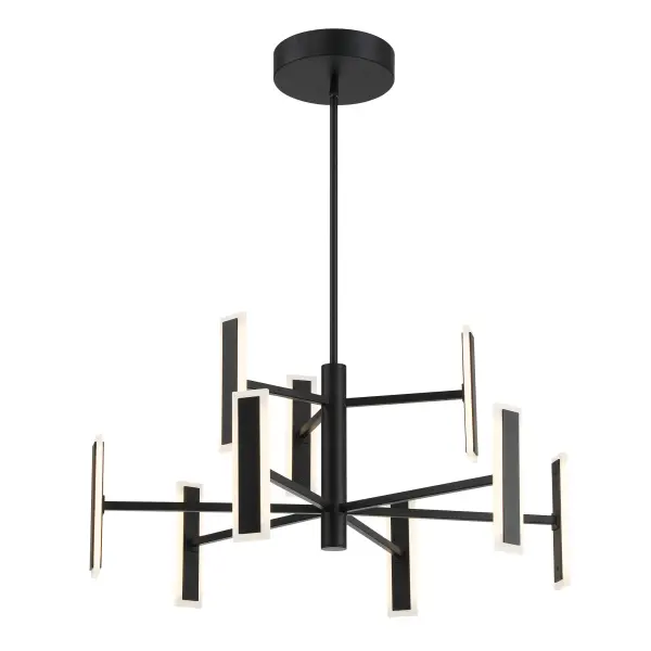 Edge 9-Light LED Chandelier in Coal Black - Image 4