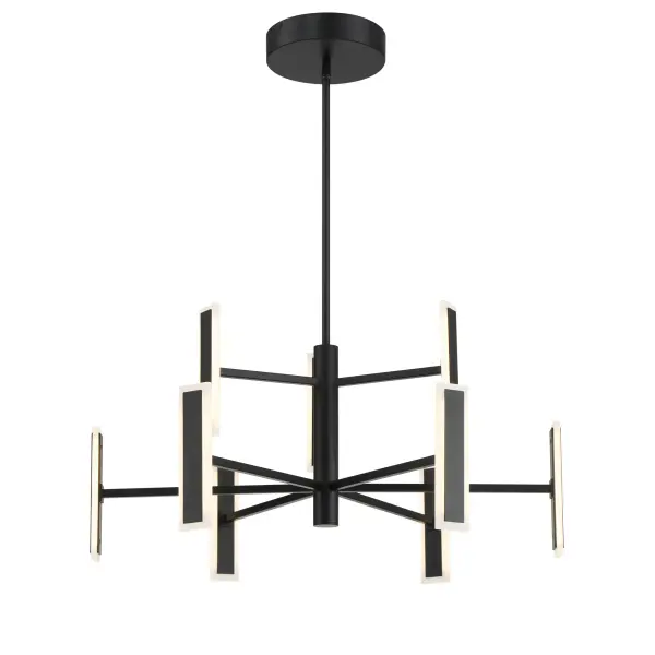 Edge 9-Light LED Chandelier in Coal Black - Image 5