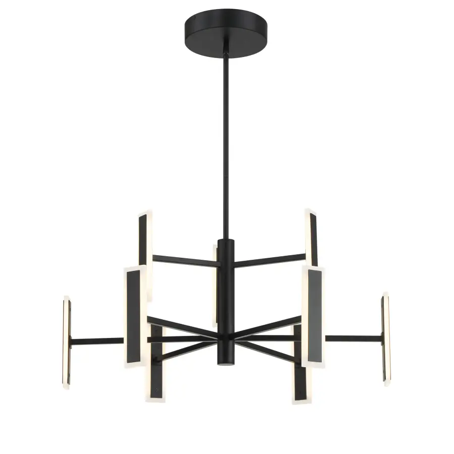 Edge 9-Light LED Chandelier in Coal Black - Image 5