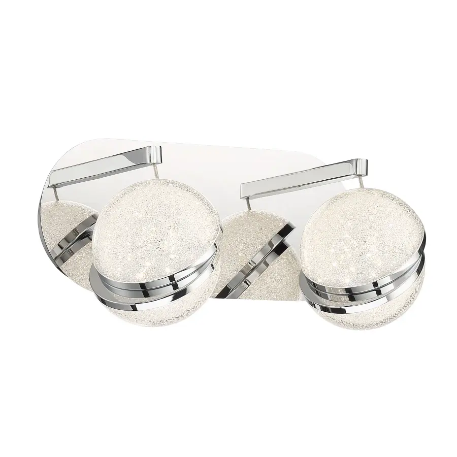 Silver Slice 2-Light LED Bath Vanity Light - Image 1