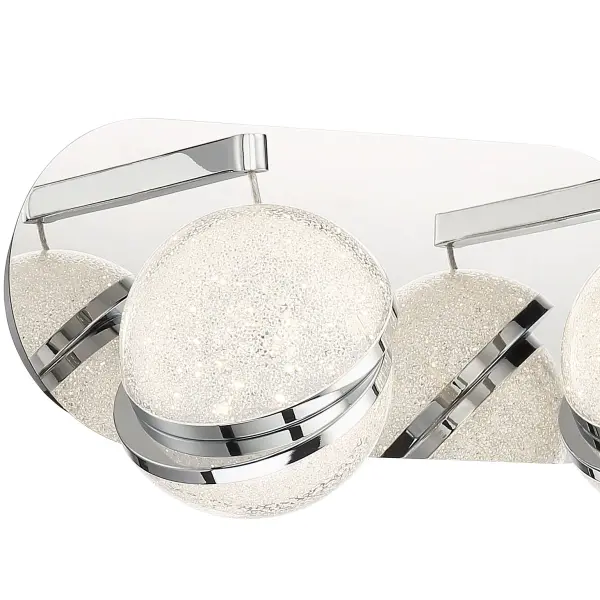 Silver Slice 2-Light LED Bath Vanity Light - Image 2