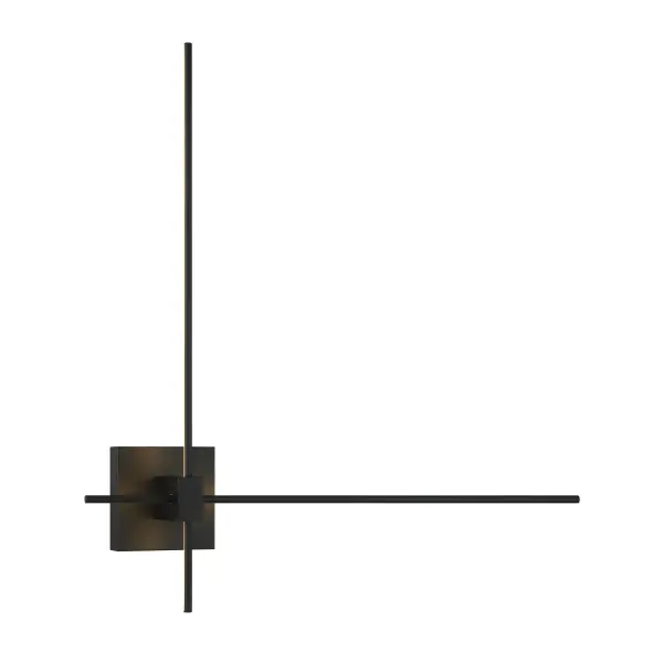 The Parker LED wall sconce delivers 1,331 lumens of bright, energy-efficient light through a clean white lens. Its substantial 24.75" width and coal black finish create bold modern style perfect for bathrooms and hallways.