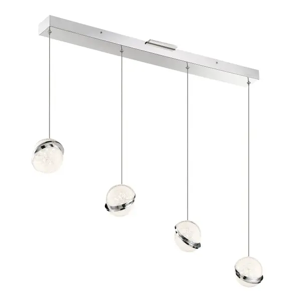 The Silver Slice brings contemporary elegance with its 39-inch linear design and integrated LED technology. Chrome finish and crystal sand acrylic create beautiful light diffusion while delivering 3,165 lumens of high-CRI illumination.