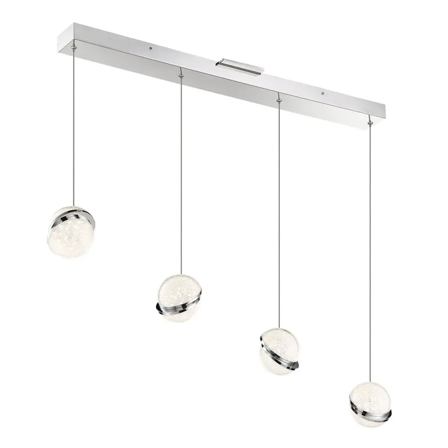 Silver Slice 4-Light LED Pendant - Image 1