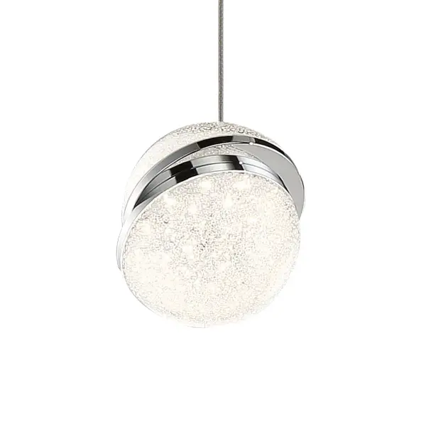 The Silver Slice brings contemporary elegance with its 39-inch linear design and integrated LED technology. Chrome finish and crystal sand acrylic create beautiful light diffusion while delivering 3,165 lumens of high-CRI illumination. - alternate view