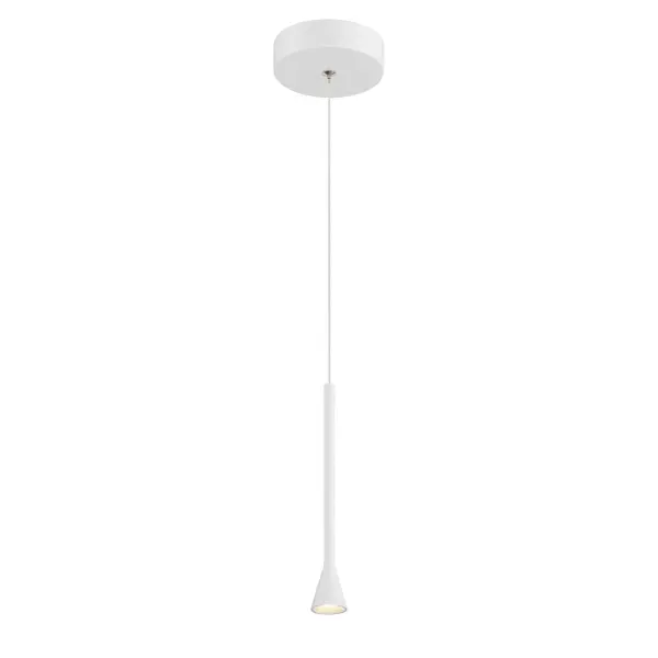 The Piccolo mini pendant delivers focused LED illumination in a slim 1.5-inch profile. Its matte white finish and modern cylindrical design make it ideal for task lighting over islands, in bathrooms, or clustered in multiples.