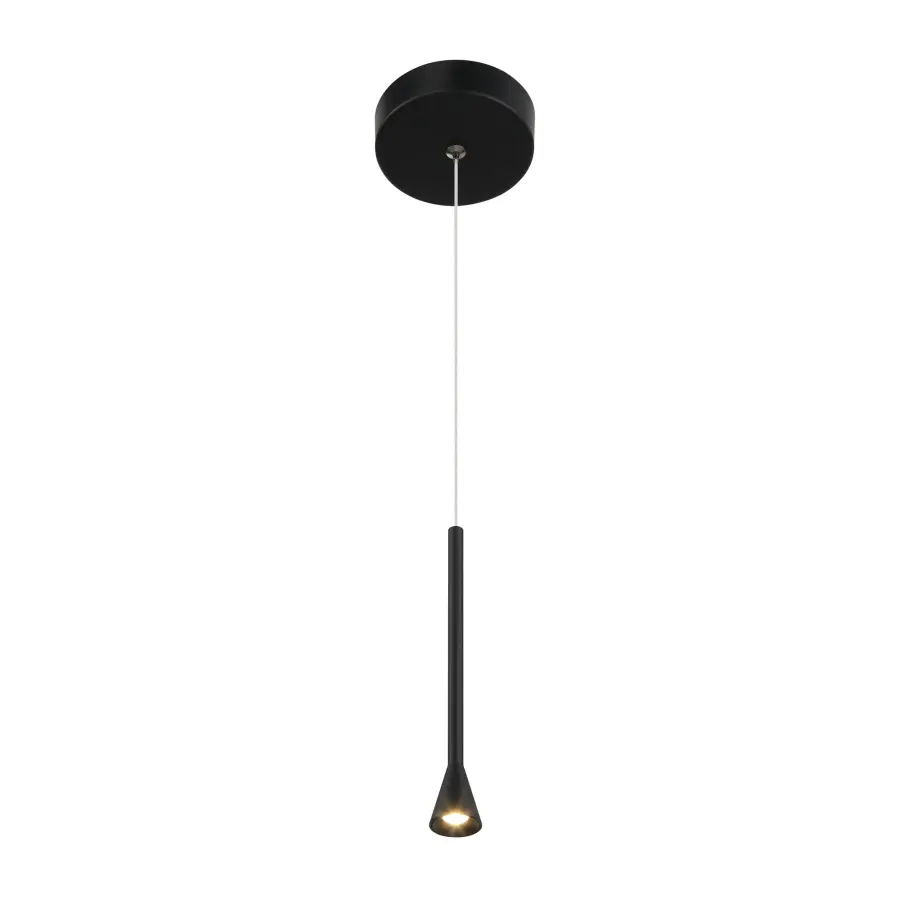 Piccolo 1-Light LED Mini Pendant in Coal Black - Image 4