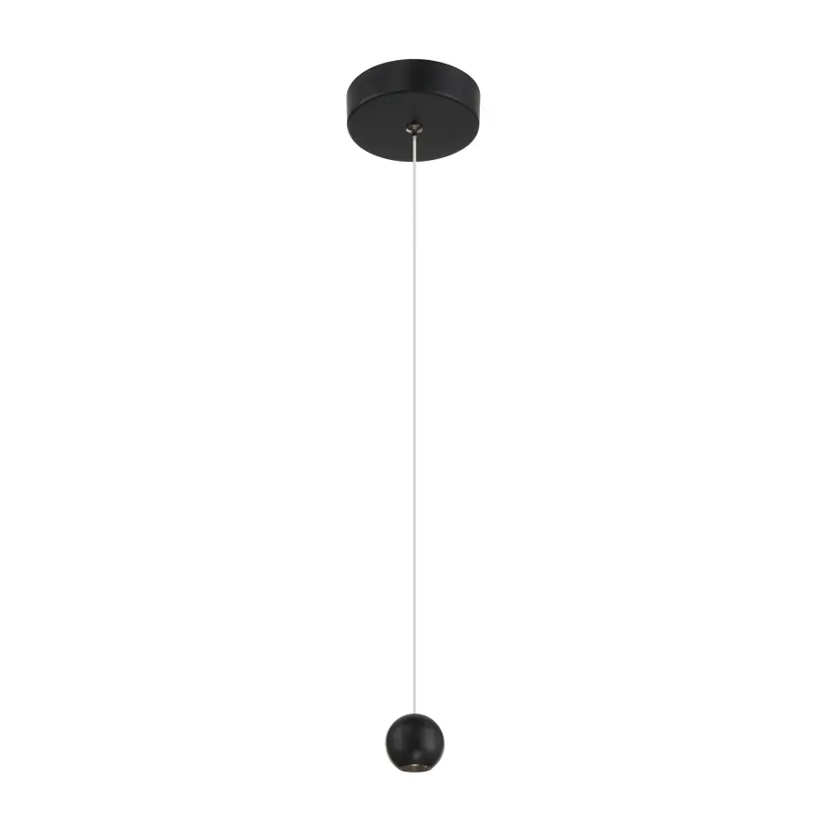 Itty 1-Light LED Mini Pendant in Coal Black - Image 1