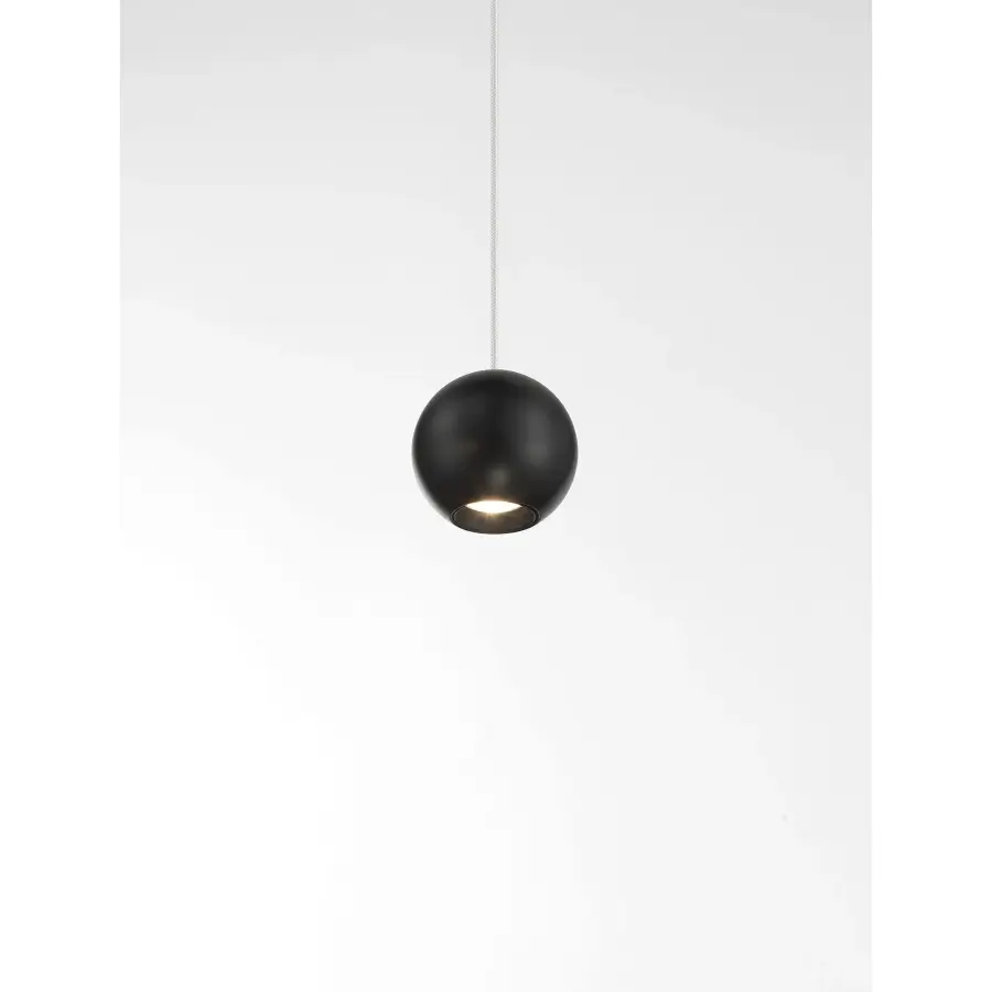 Itty 1-Light LED Mini Pendant in Coal Black - Image 2