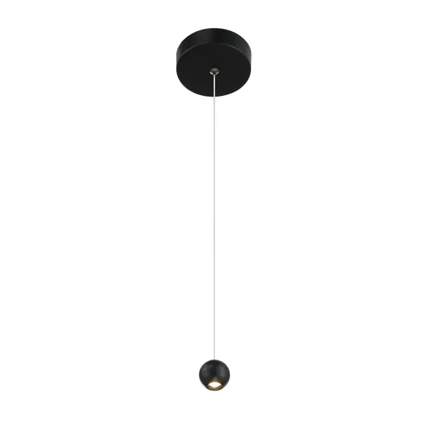 Itty 1-Light LED Mini Pendant in Coal Black - Image 3