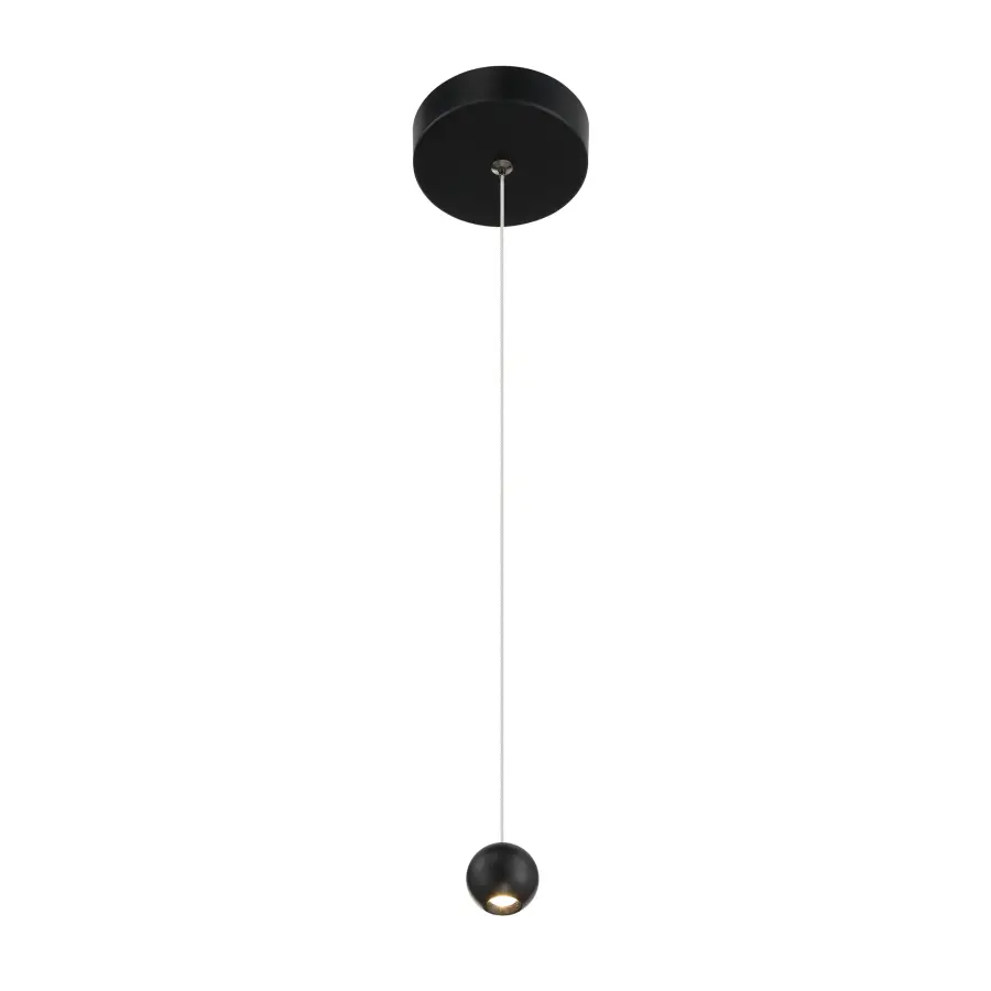 Itty 1-Light LED Mini Pendant in Coal Black - Image 3