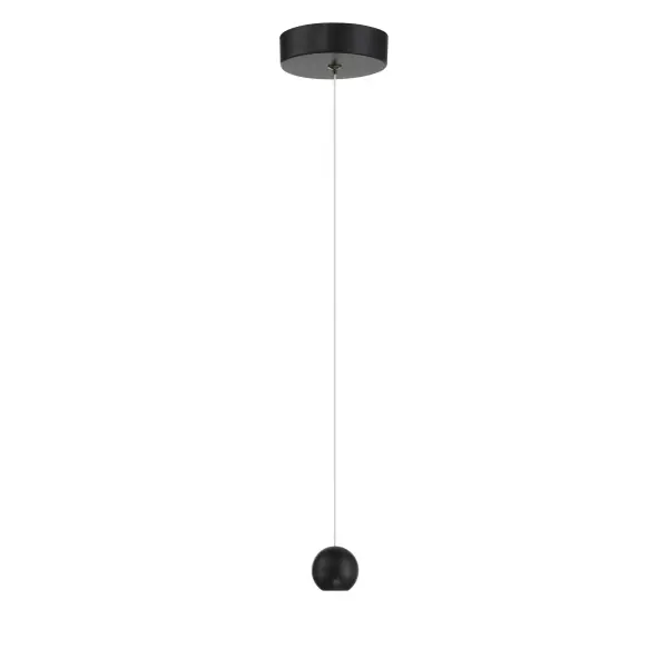 Itty 1-Light LED Mini Pendant in Coal Black - Image 4