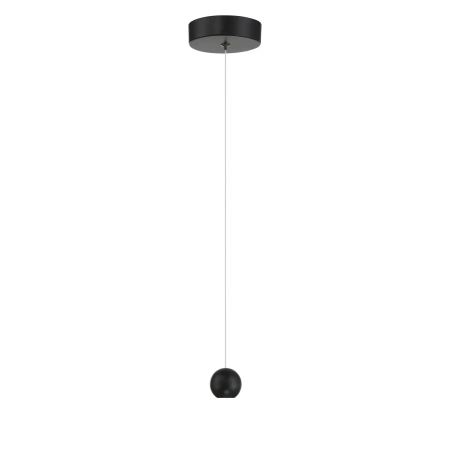 Itty 1-Light LED Mini Pendant in Coal Black - Image 4