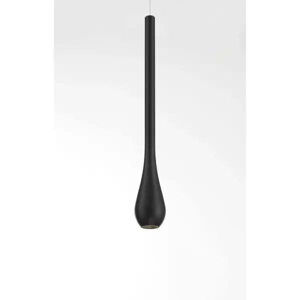 The Pingo mini pendant delivers modern minimalism with its compact 1.5-inch profile and coal black finish. High CRI LED provides excellent color rendering for task areas while the slim design works beautifully in multiples. - alternate view