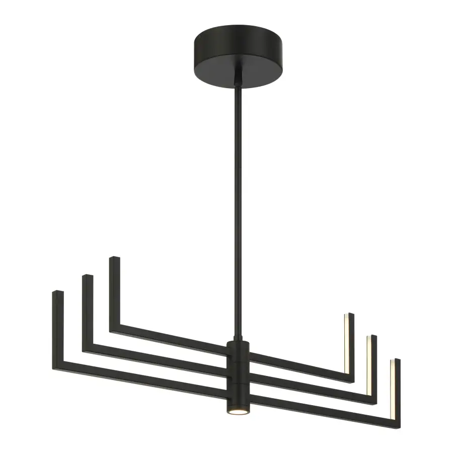 Articular 6-Light LED Chandelier with Rotating Arms - Image 3