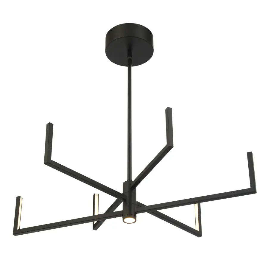 Articular 6-Light LED Chandelier with Rotating Arms - Image 4
