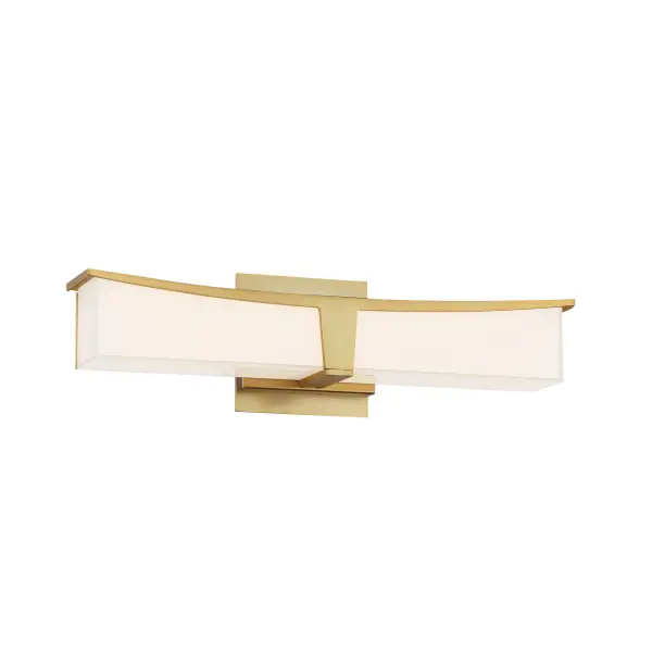 Plane 1-Light LED Bath Light in Honey Gold