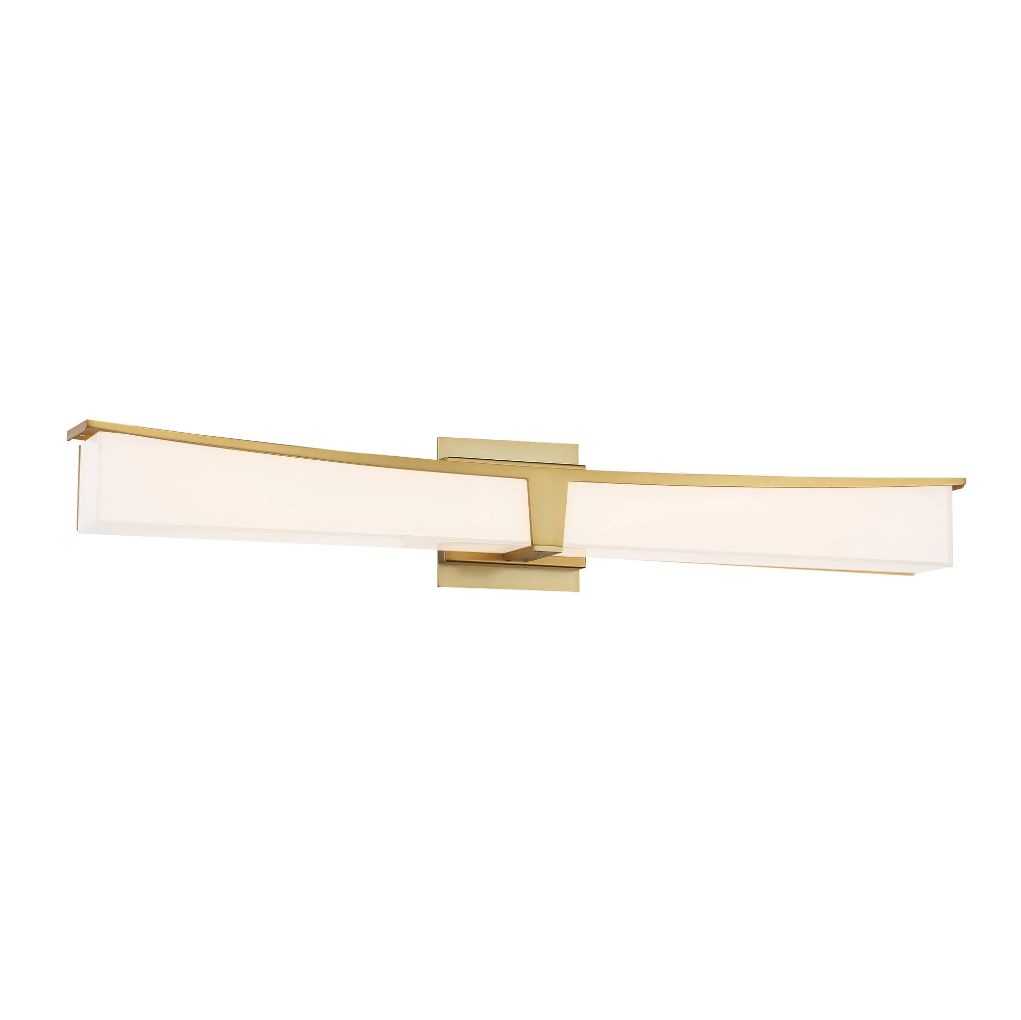 Plane 1-Light LED Bath Light in Honey Gold