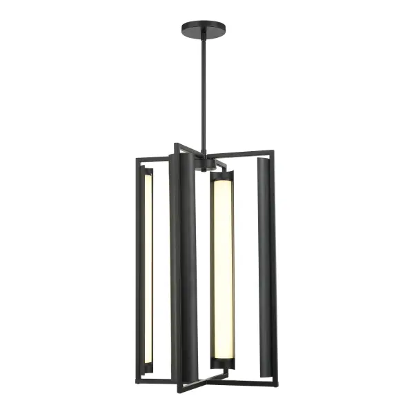 Modern 4-Light LED Pendant with High-CRI Etched Glass Shades - Image 4