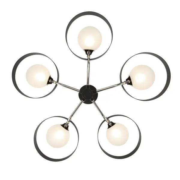 Modern Linear Chandelier with Striking Two-Tone Finish - Image 3