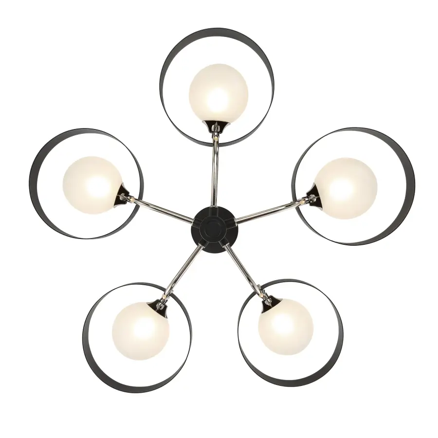 Modern Linear Chandelier with Striking Two-Tone Finish - Image 3