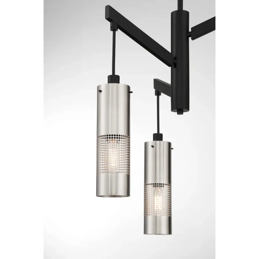 Modern Industrial Grid Design with Mixed Metal Finish - Image 2