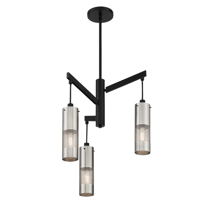 Modern Industrial Grid Design with Mixed Metal Finish - Image 3