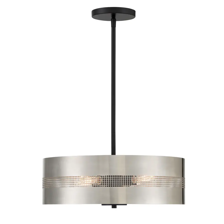 Modern Industrial Semi-Flush with Striking Grid Design - Image 1