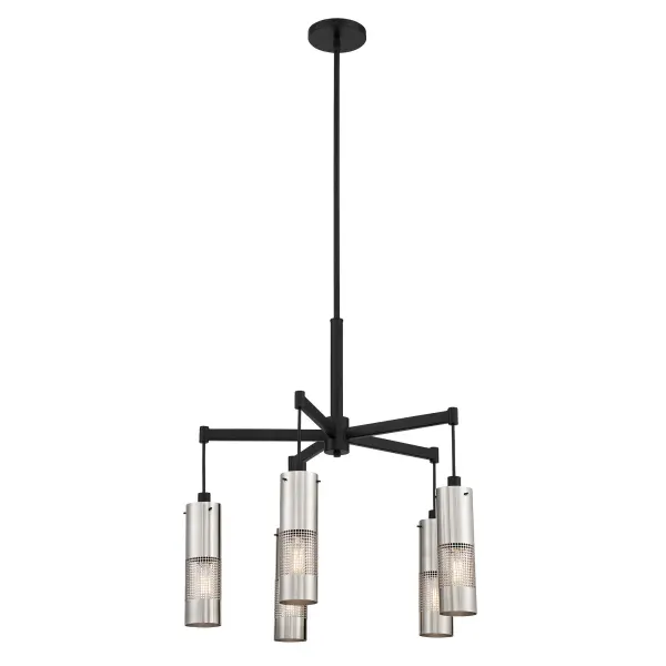 Modern Industrial Chandelier with Striking Two-Tone Finish - Image 3