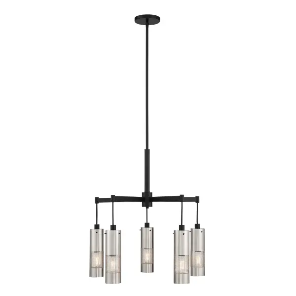 Modern Industrial Chandelier with Striking Two-Tone Finish - Image 4